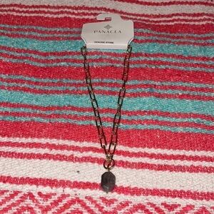 PANACEA Genuine Stone Paperclip Necklace Never Used